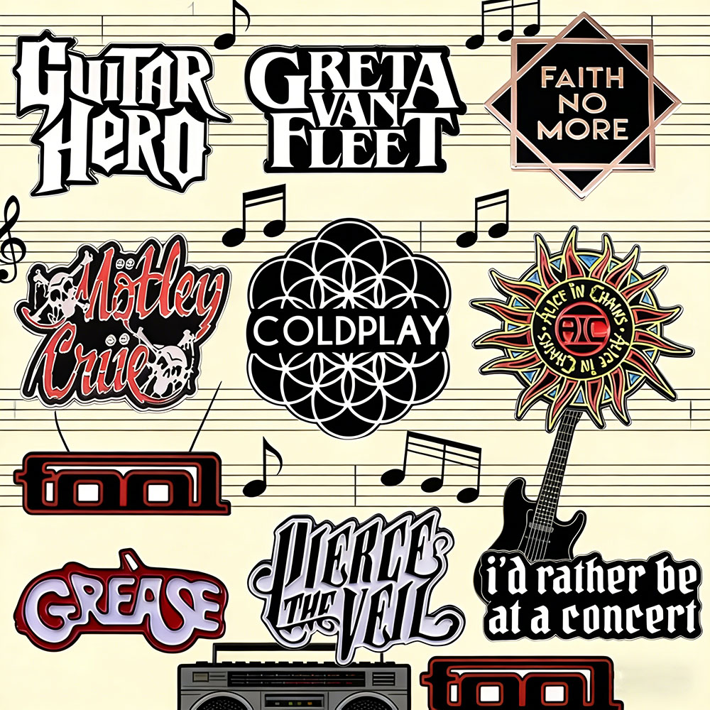 Music Logo Brooch Classic 80s  - Heavy Equipment Logo 评论和价格