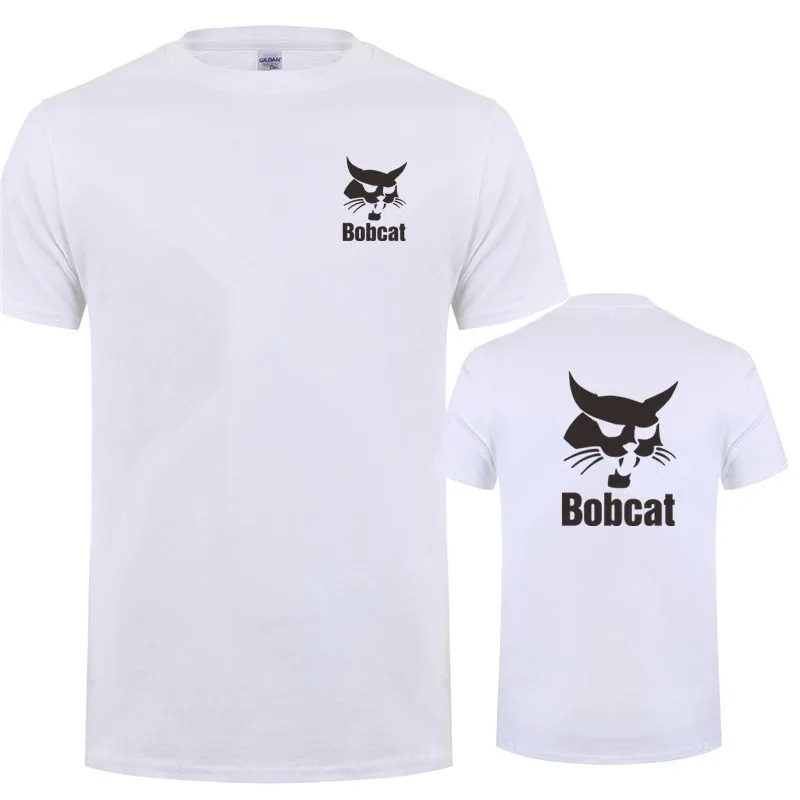 Bobcat T Shirt Summer Men Shor - Heavy Equipment Logos 评论和价格
