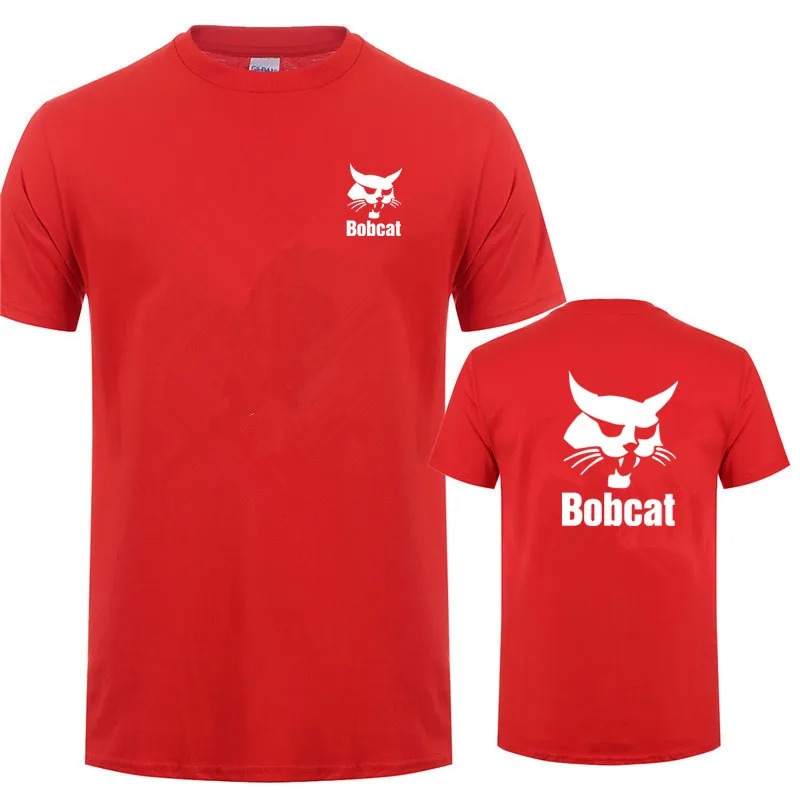 Bobcat T Shirt Summer Men Shor - Heavy Equipment Logos 评论和价格